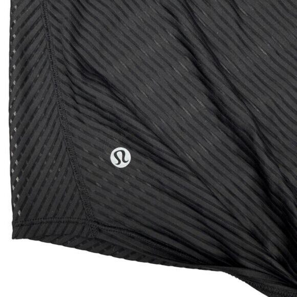 LULULEMON Ahead By Miles Short Sleeve Sz 6 Black - Picture 6 of 6